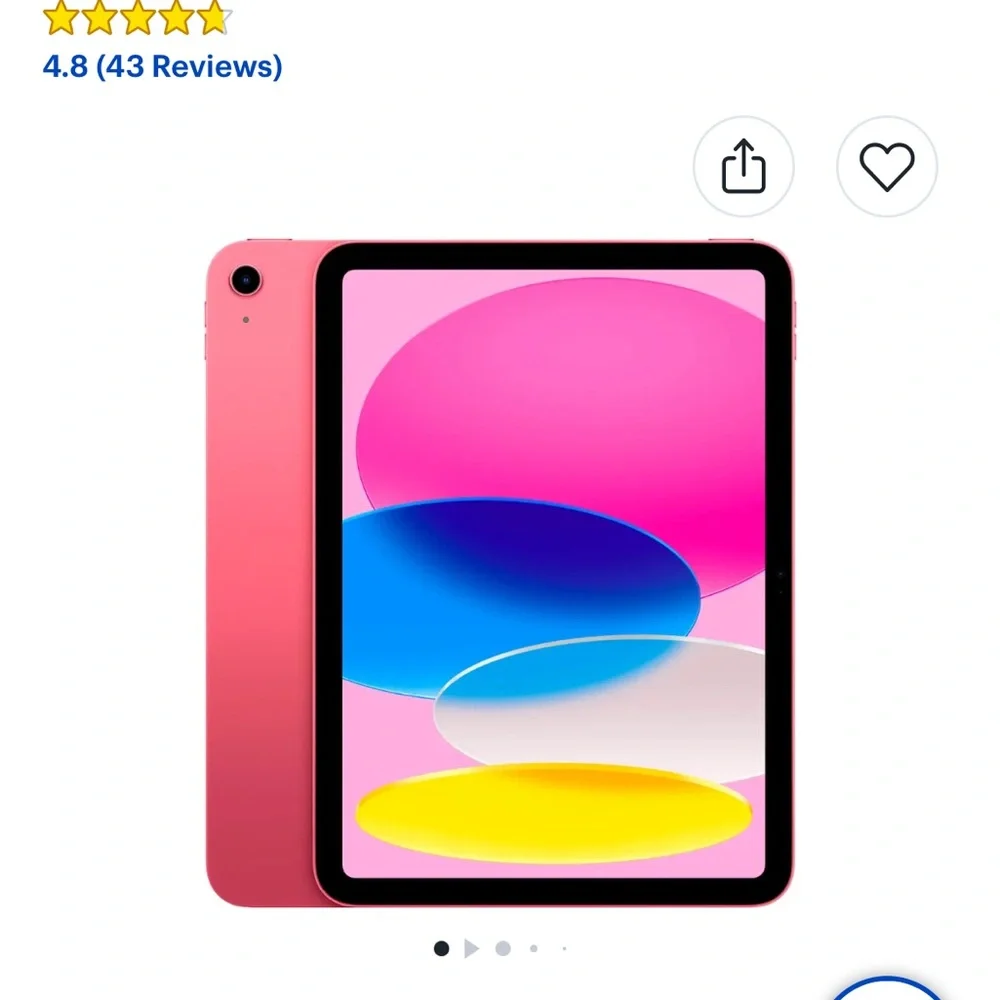 Apple Pink iPad Case with Shock-Absorbing Corners and Built-in Stand